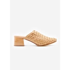 Liberté NWOT Bondi Woven Mules Cream Leather Women’s